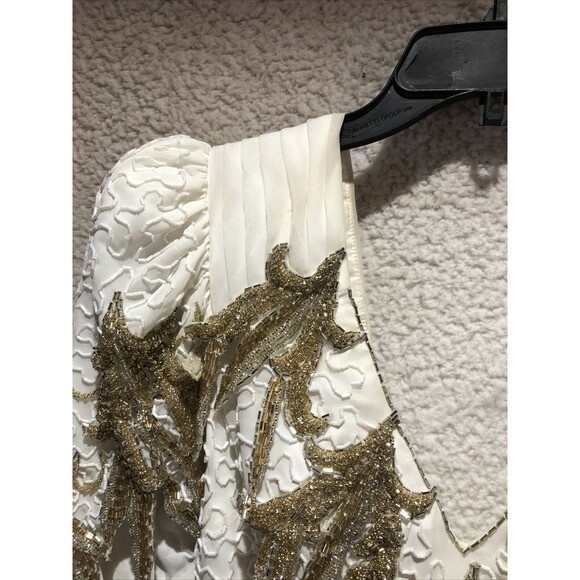 CLAIRES’S COLLECTION Beauty white Pageant Cocktail Gown SIZE In Measurements - Picture 6 of 16